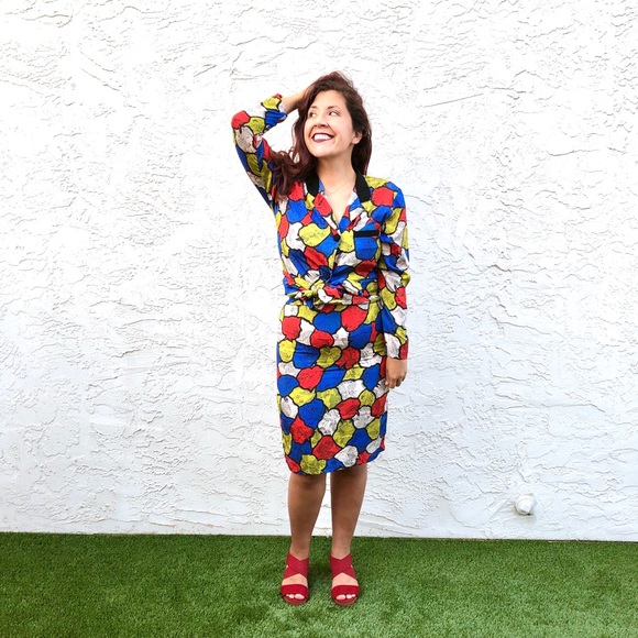 Vintage Abstract Two Piece Set - Picture 3 of 6